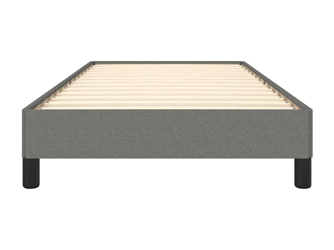 Lit simple | Lit adulte, enfant | Cadre de lit gris foncé 80x200 cm tissu