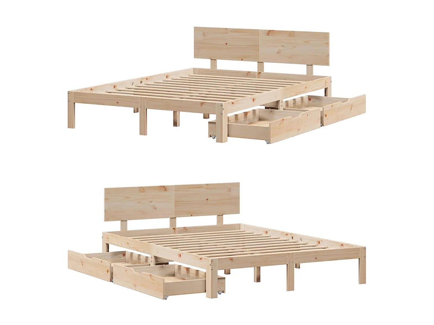 Lit simple | Lit adulte, enfant | Cadre de lit avec tiroirs 120x200 cm