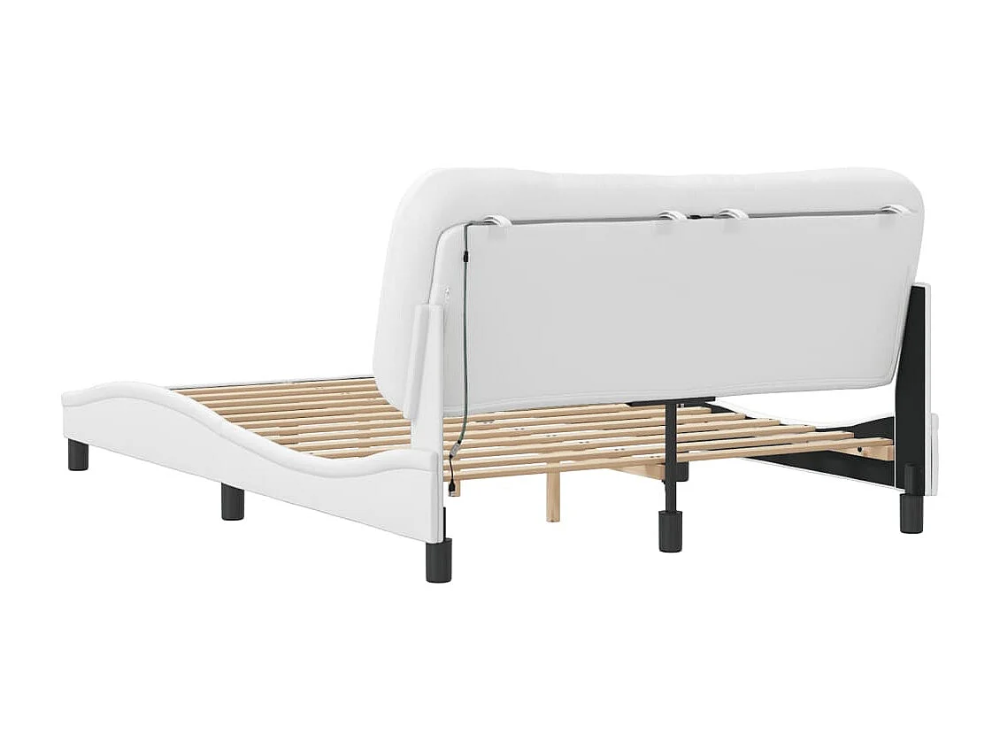Lit double | Lit adulte | Cadre de lit avec LED blanc 140x190 cm