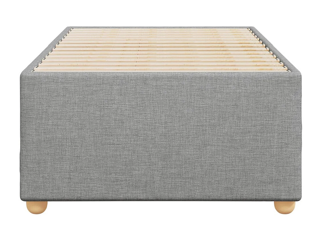 Lit simple | Lit adulte, enfant | Cadre de lit gris clair 100x200 cm tissu
