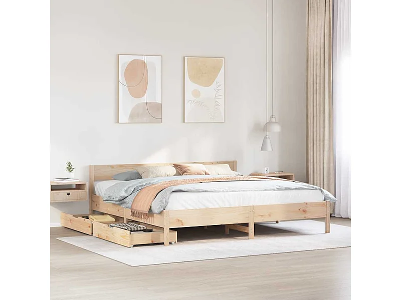 Lit double | Lit adulte | Cadre de lit 160x200 cm bois massif de pin