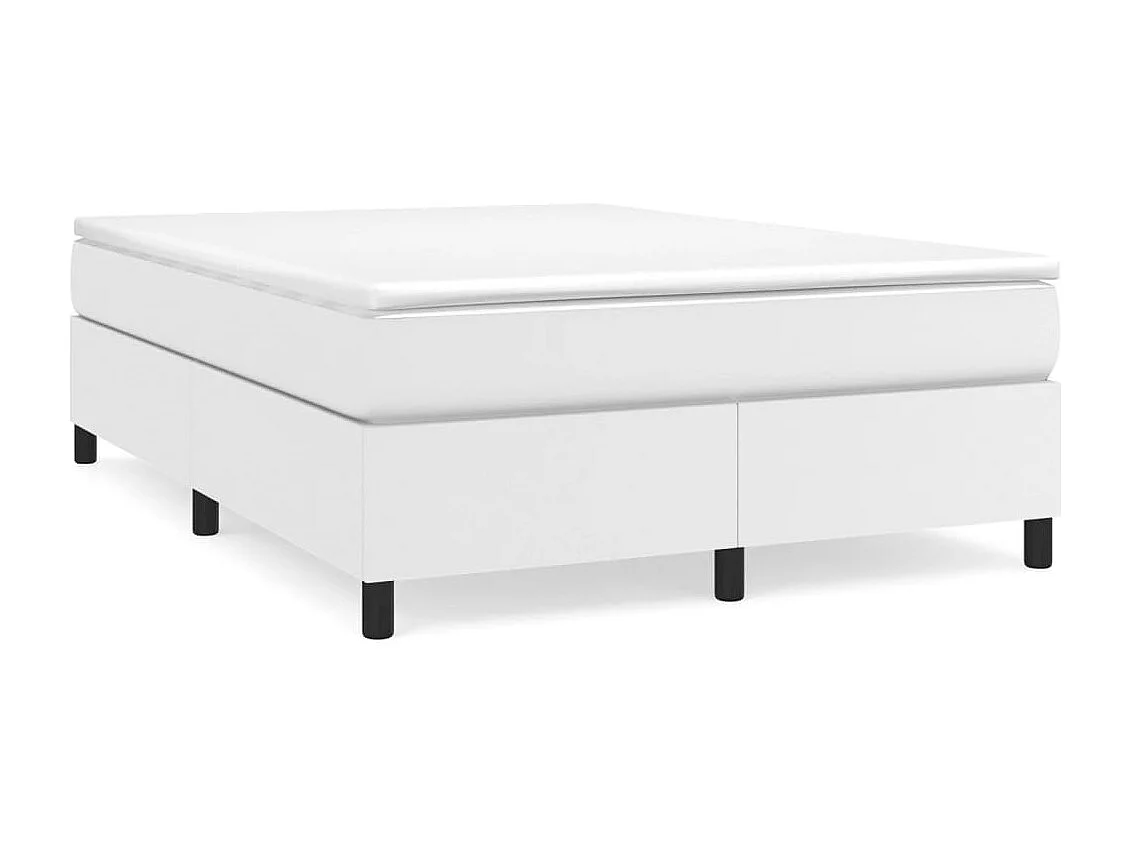 Lit double | Lit adulte | Cadre de lit blanc 140x190 cm similicuir