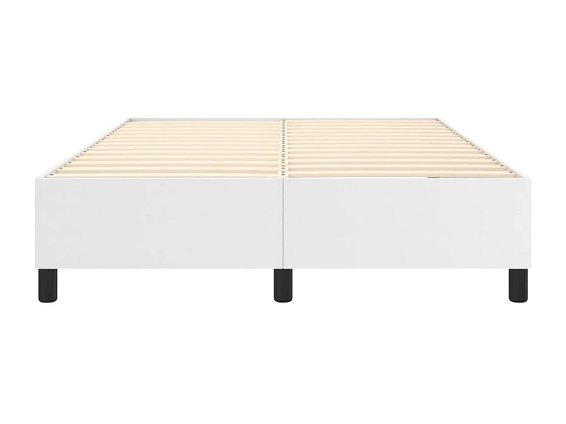 Lit double | Lit adulte | Cadre de lit blanc 140x190 cm similicuir
