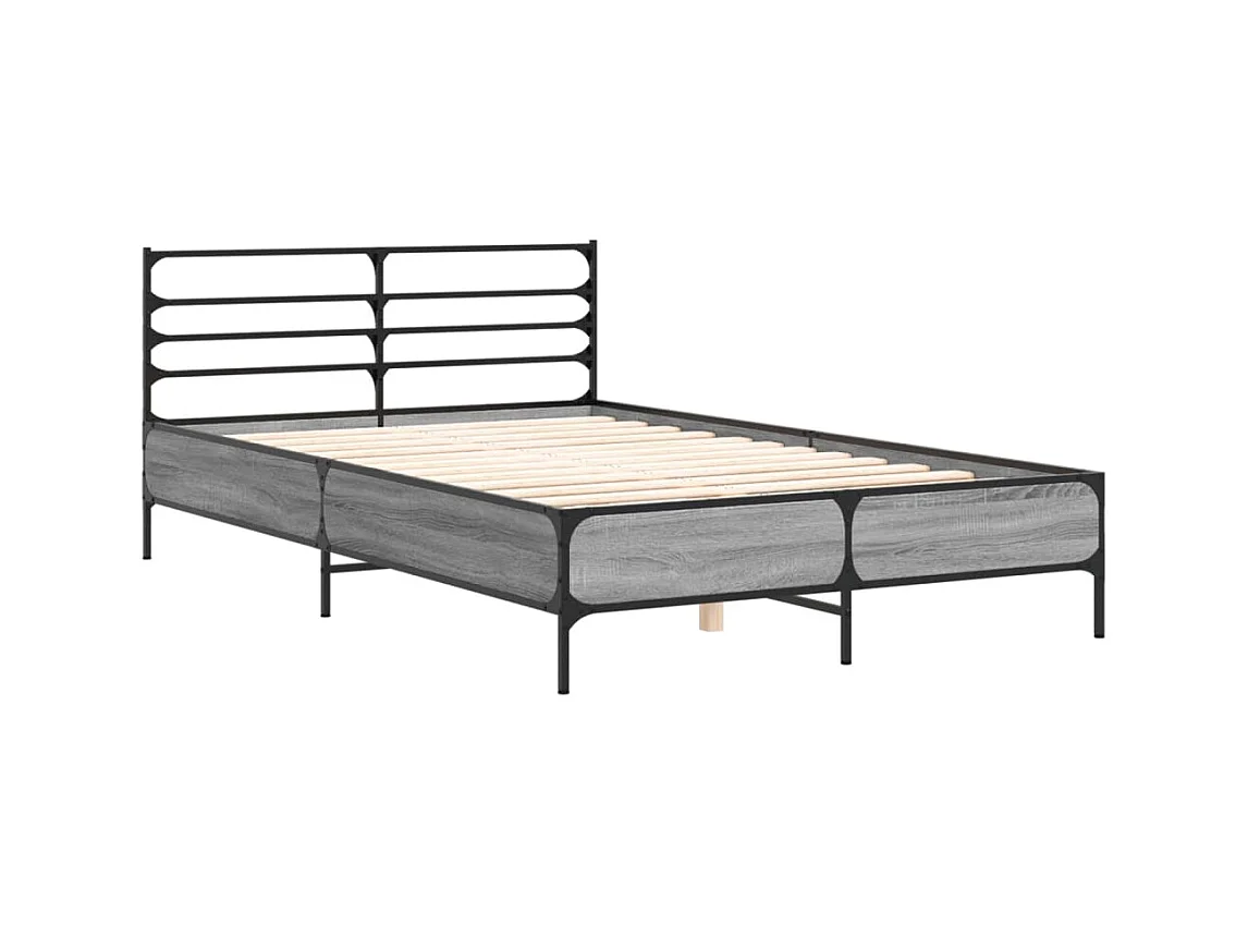 Lit double | Lit adulte | Cadre de lit sonoma gris 140x190 cm