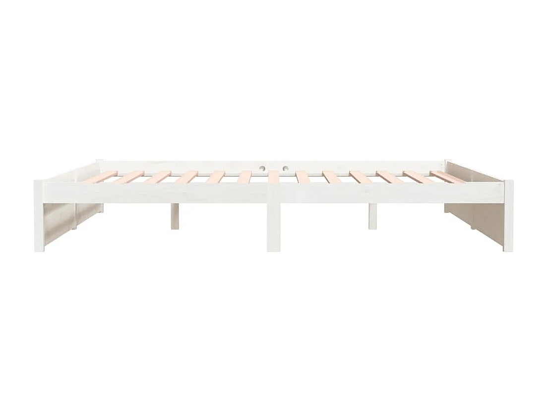 Lit double | Lit adulte | Cadre de lit blanc bois massif 180x200 cm