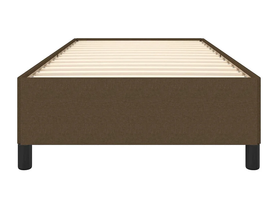 Lit simple | Lit adulte, enfant | Cadre de lit marron foncé 80x200 cm tissu