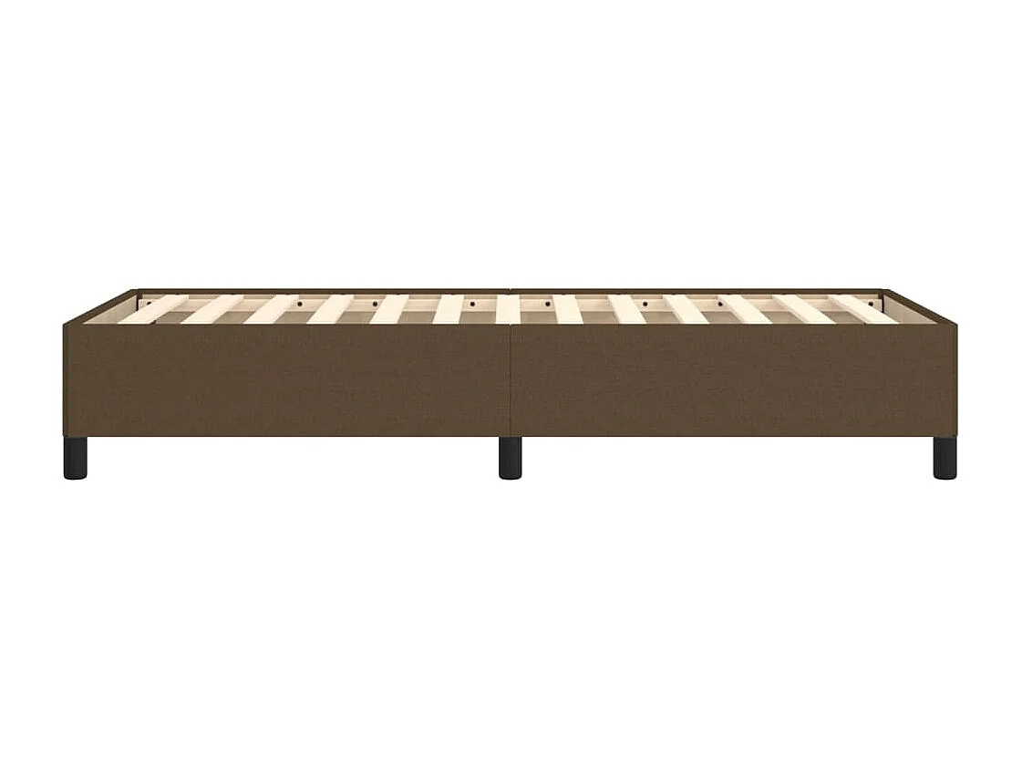 Lit simple | Lit adulte, enfant | Cadre de lit marron foncé 80x200 cm tissu