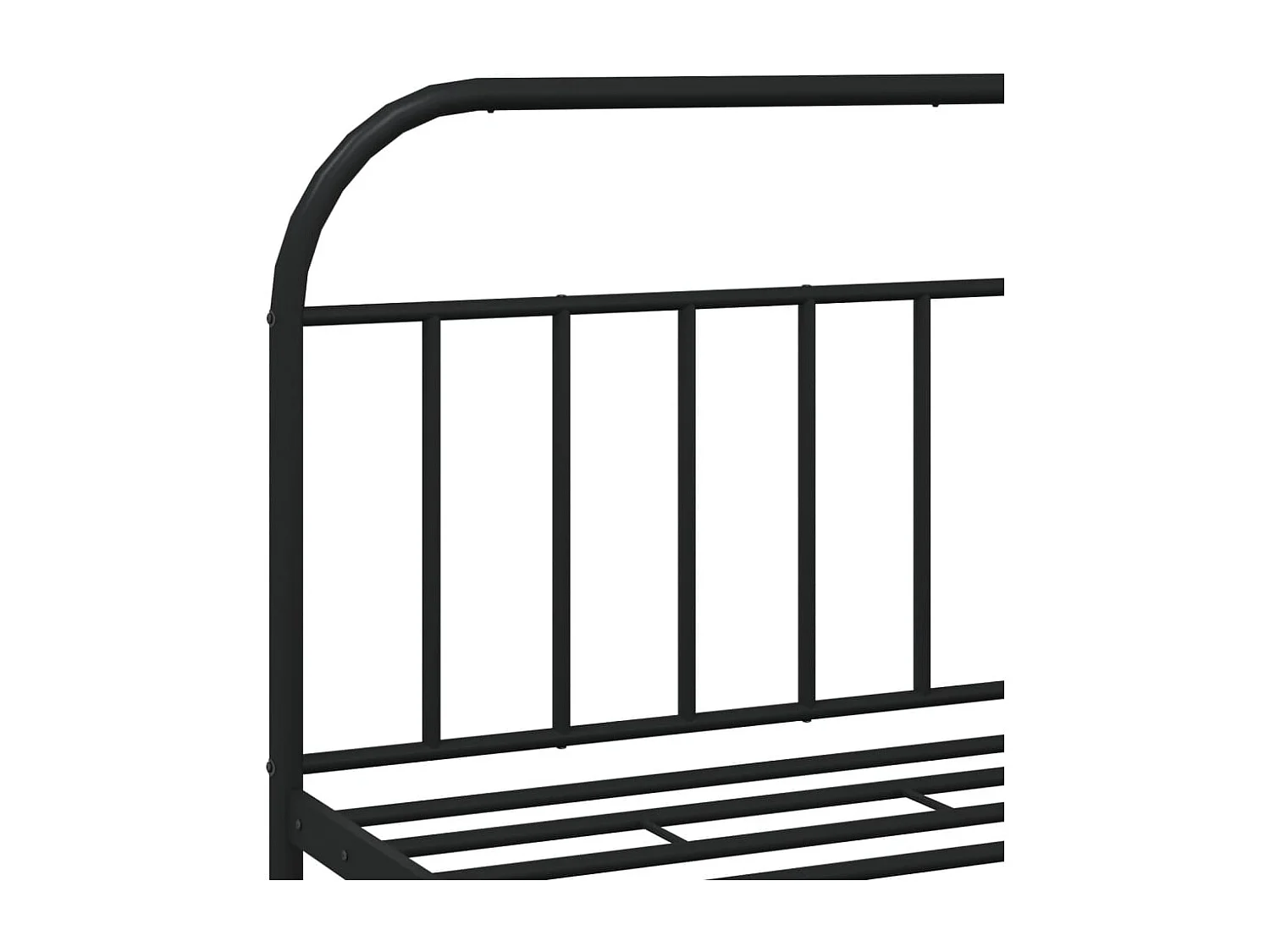 Lit double | Lit adulte | Cadre de lit métal avec pied de lit noir 160x200cm