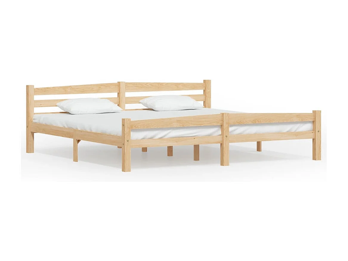 Lit double | Lit adulte | Cadre de lit bois massif de pin 200x200 cm