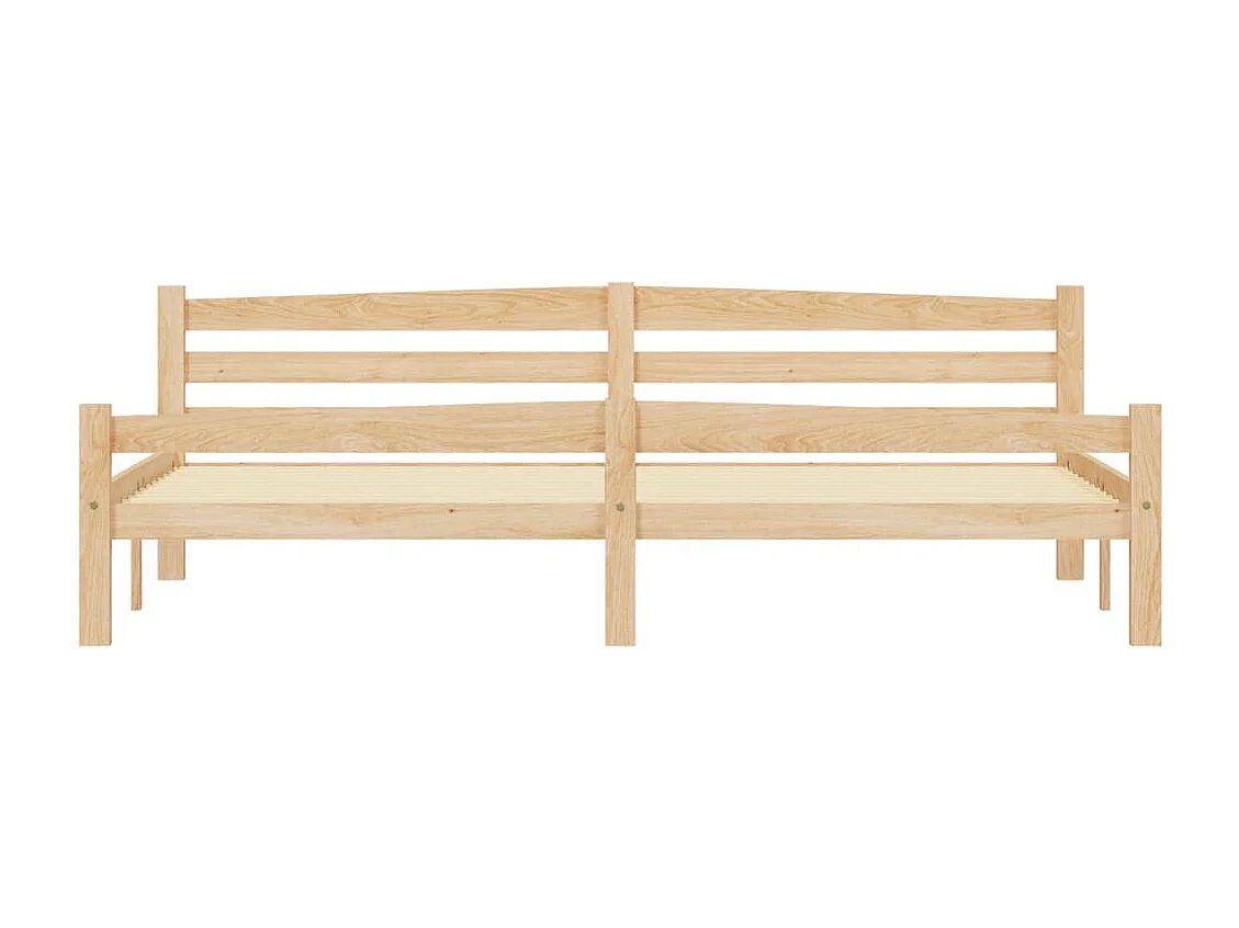 Lit double | Lit adulte | Cadre de lit bois massif de pin 200x200 cm