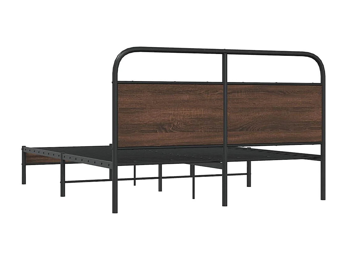 Letto per adulti | Letto matrimoniale | Giroletto senza Materasso Rovere Marrone 160x200 cm Truciolato