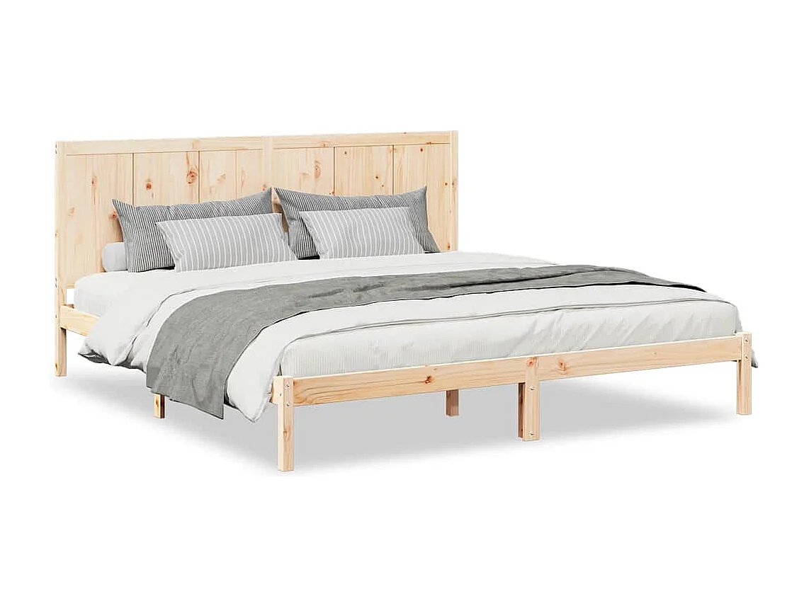 Letto per adulti | Letto matrimoniale | Giroletto Extra Lungo senza Materasso 200x220 cm Legno Massello