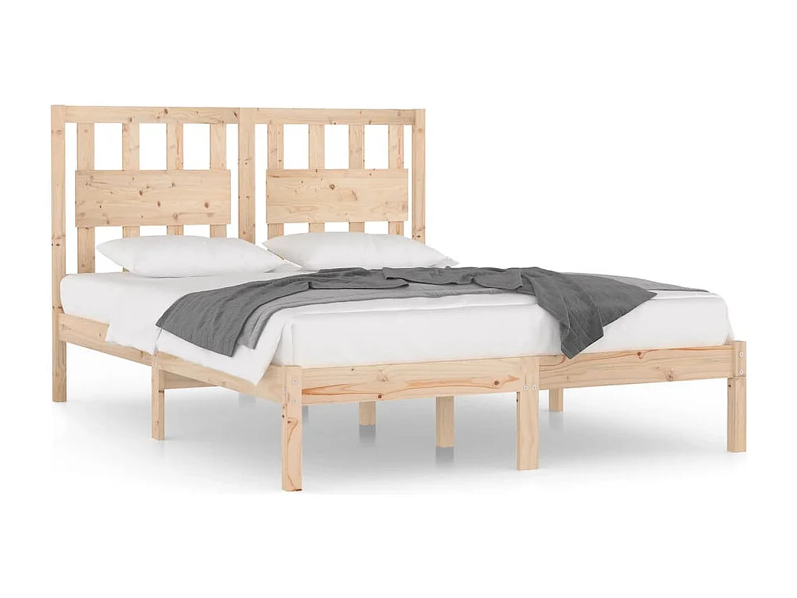 Lit double | Lit adulte | Cadre de lit bois de pin massif 160x200 cm