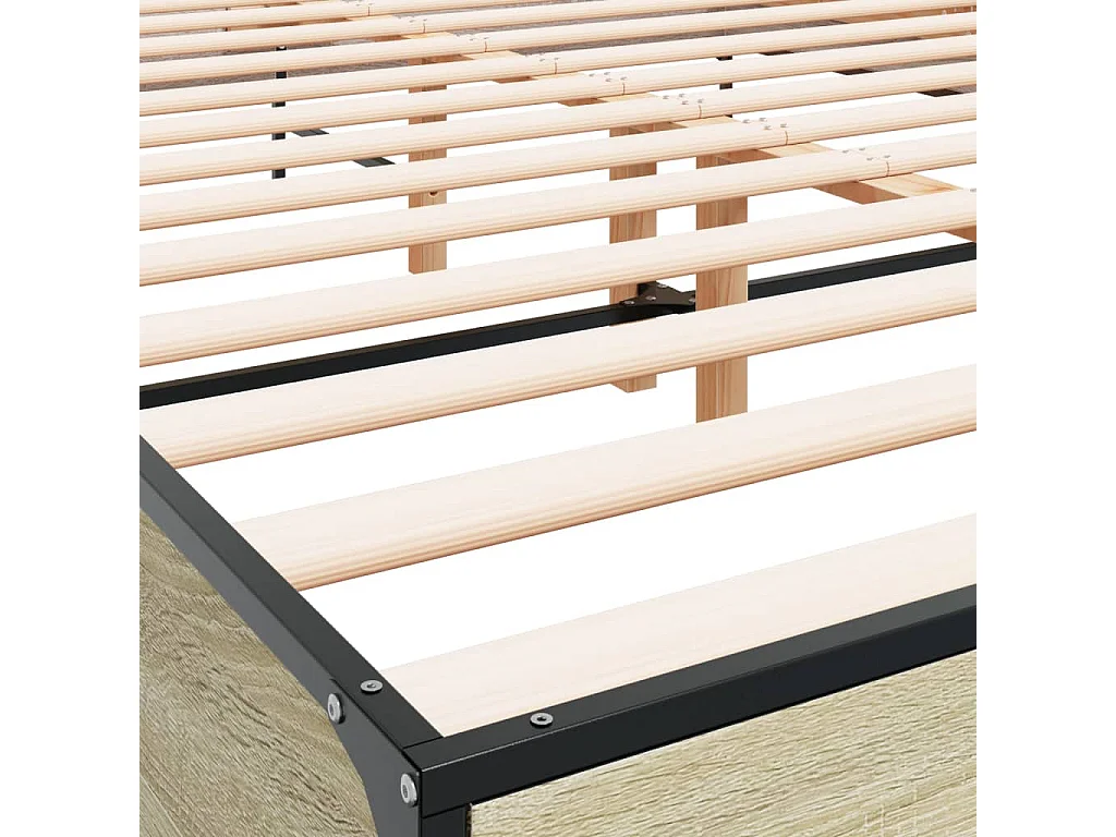 Lit double | Lit adulte | Cadre de lit chêne sonoma 160x200 cm