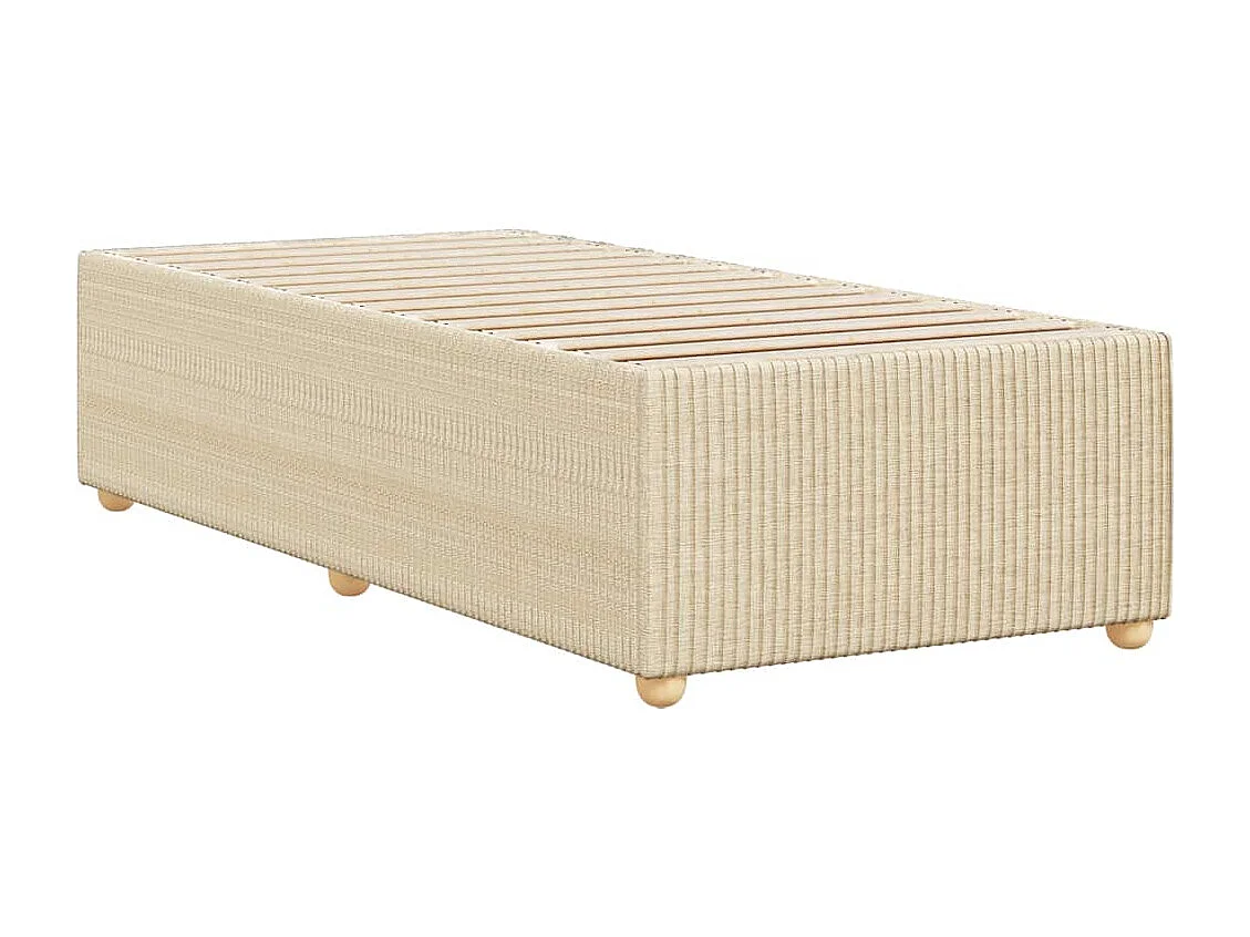 Letto per adulti | Letto singolo | Giroletto senza Materasso Crema 90x190 cm in Tessuto