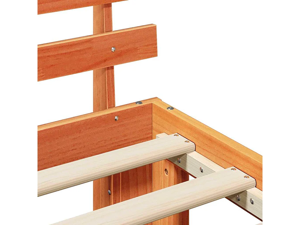 Lit double | Lit adulte | Cadre de lit Marron 160x200 cm Bois de pin massif