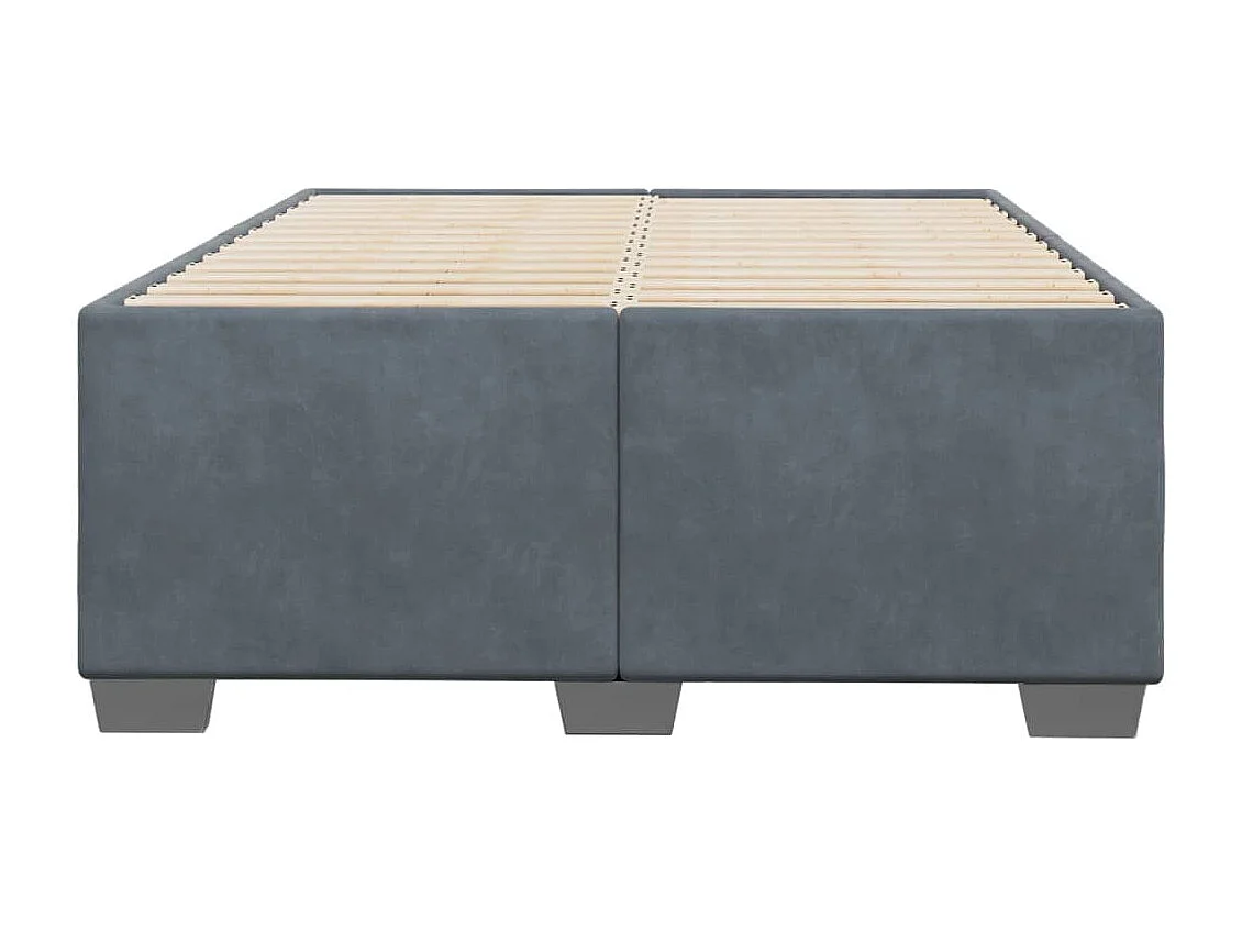 Lit simple | Lit adulte, enfant | Cadre de lit gris foncé 120x190 cm velours