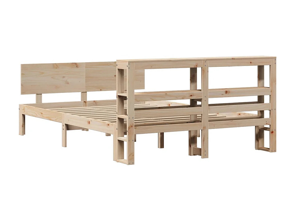 Lit simple | Lit adulte, enfant | Cadre de lit avec tête de lit 120x190 cm