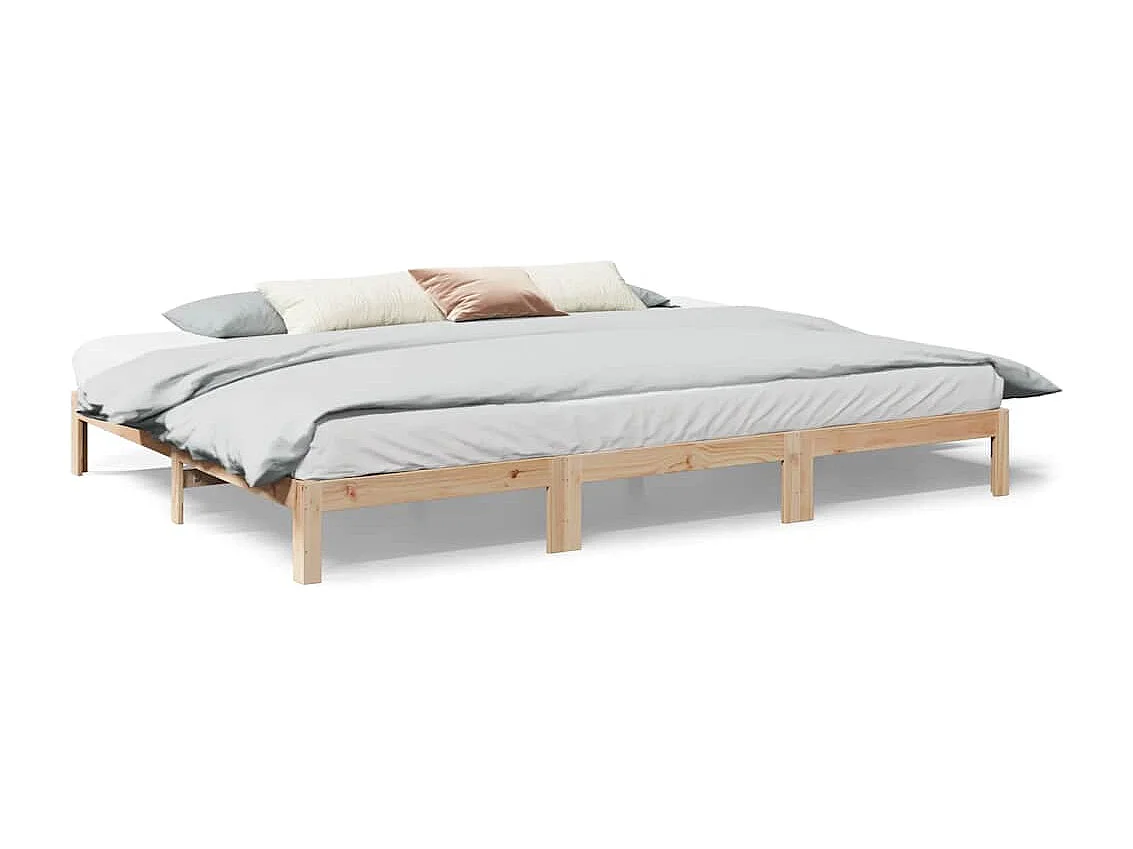 Lit double | Lit adulte | Cadre de lit familial 240x200cm bois massif de pin