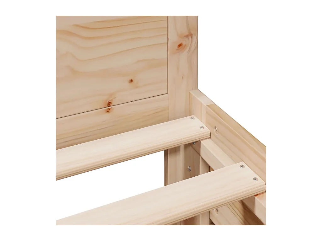 Letto per adulti | Letto singolo | Giroletto senza Materasso con Testiera 90x200 cm Massello Pino