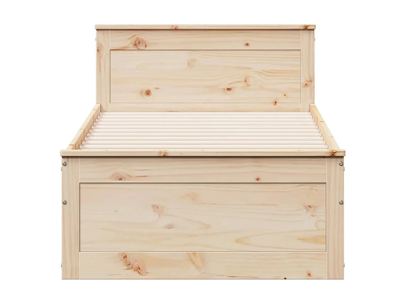 Lit simple | Lit adulte, enfant | Cadre de lit avec tête de lit 90x200cm bois de pin
