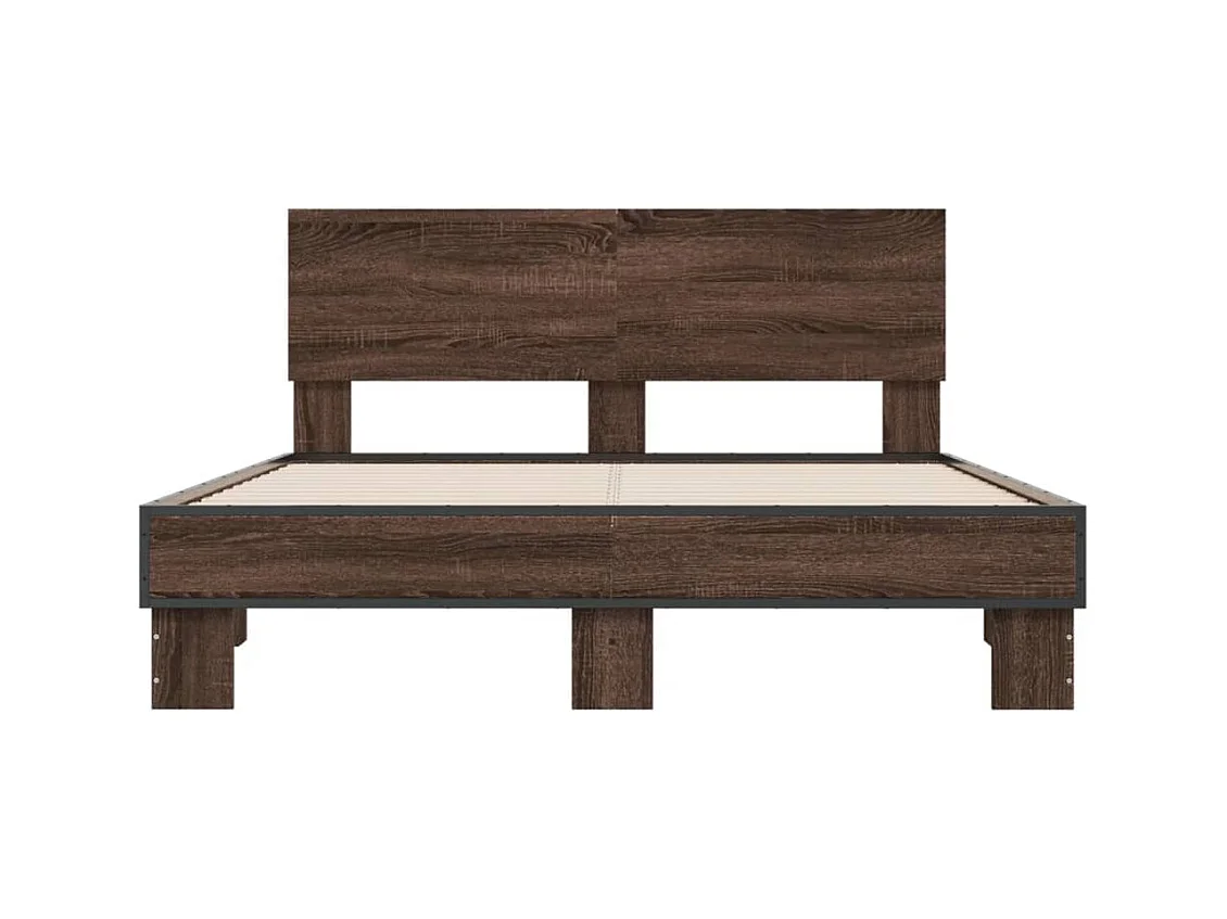 Lit double | Lit adulte | Cadre de lit chêne marron 140x190 cm