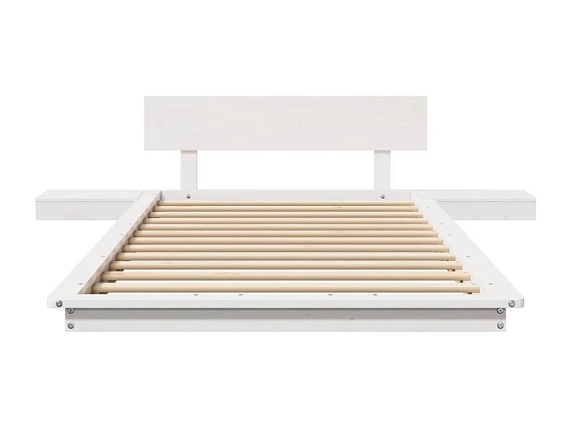 Lit simple | Lit adulte, enfant | Cadre de lit Blanc 90x190 cm bois