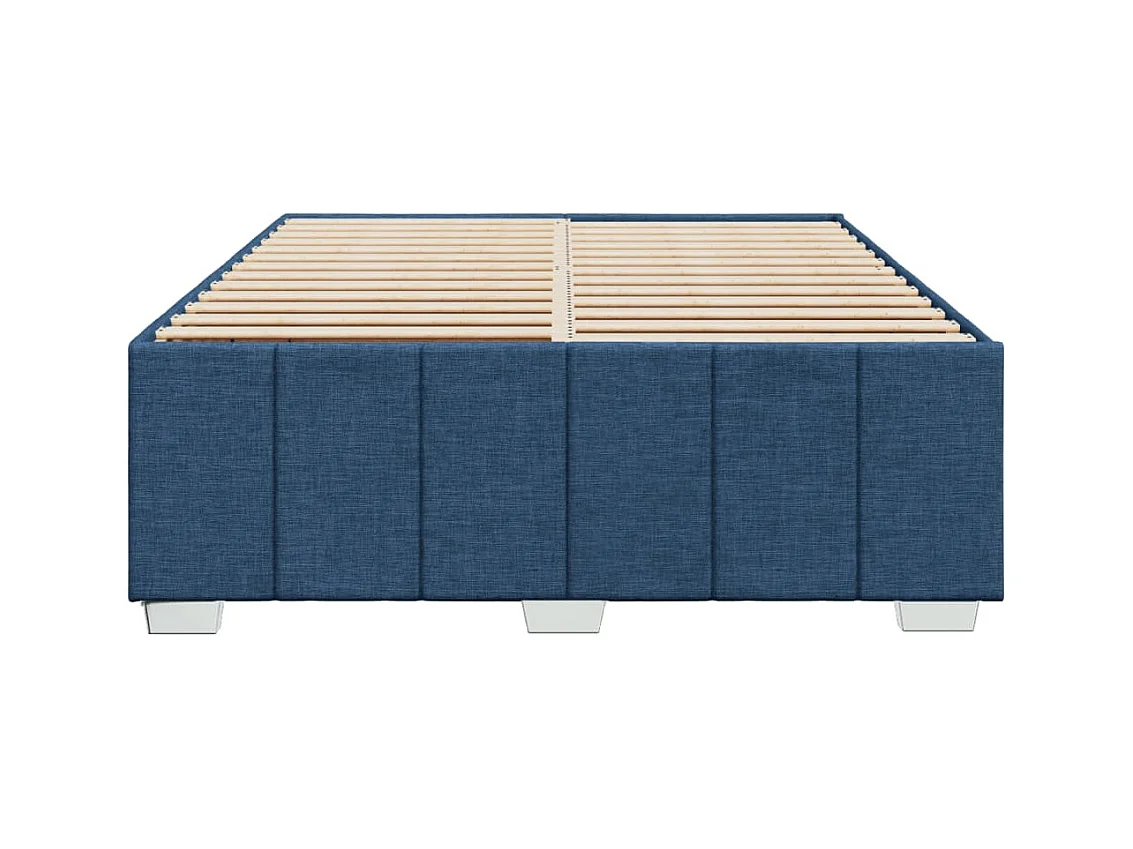 Lit double | Lit adulte | Cadre de lit bleu 140x190 cm tissu