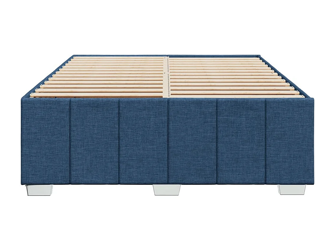 Lit double | Lit adulte | Cadre de lit bleu 140x190 cm tissu