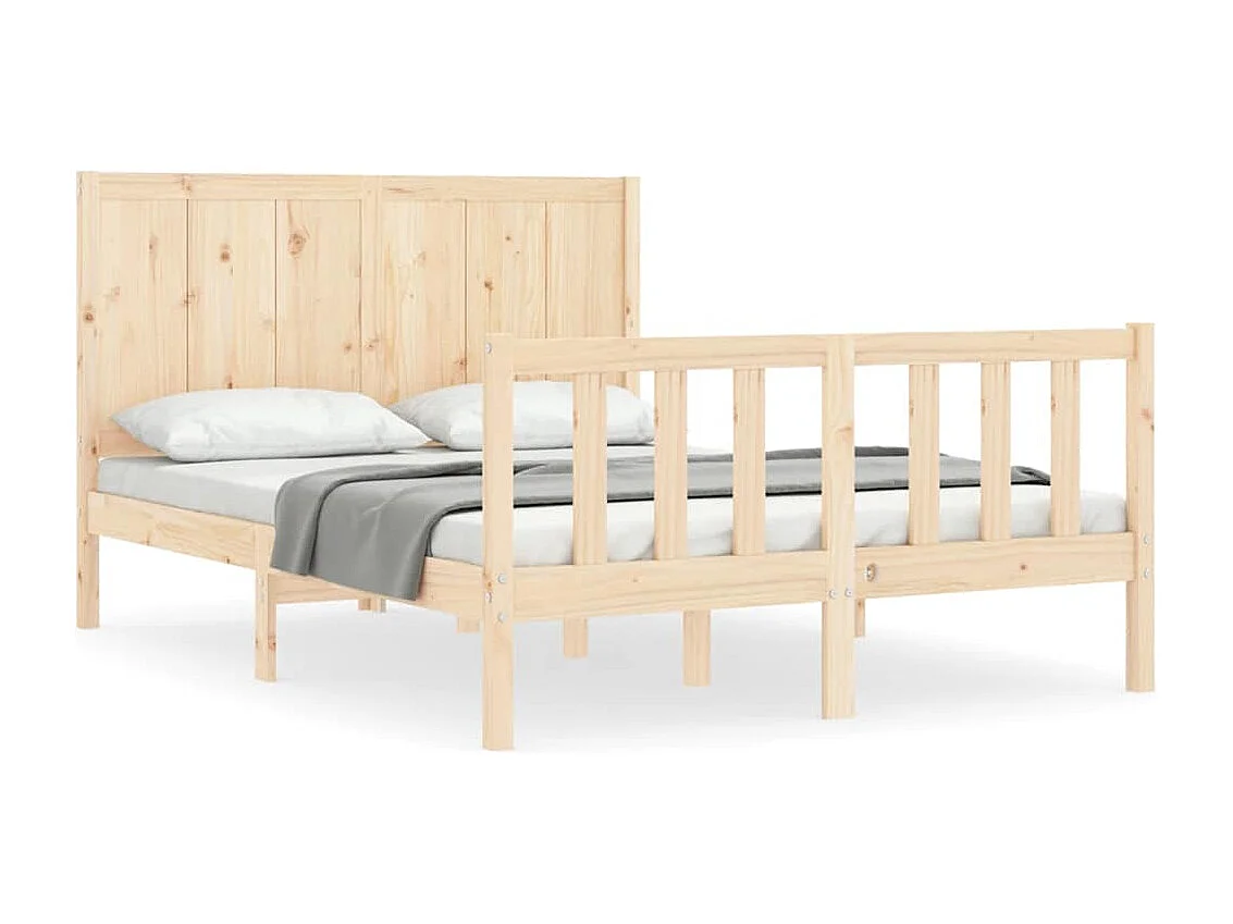 Lit simple | Lit adulte, enfant | Cadre de lit bois de pin massif 120x190 cm