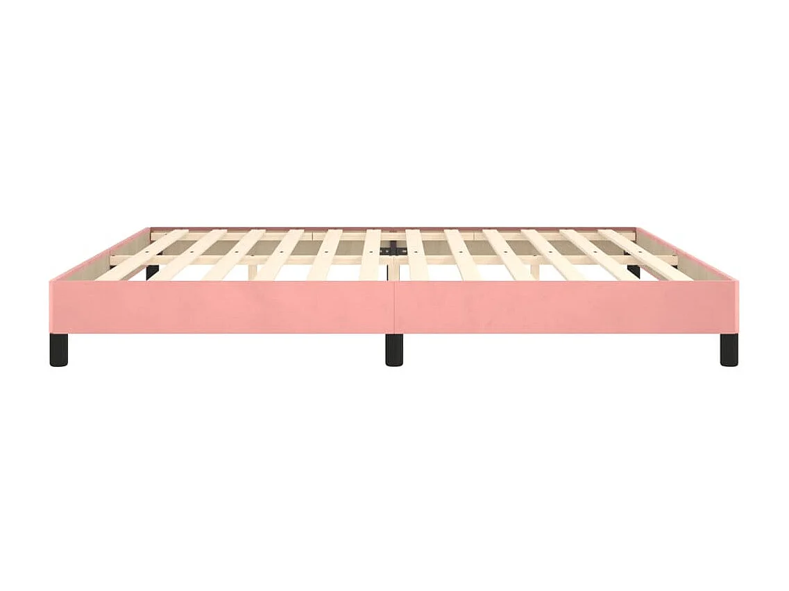 Lit double | Lit adulte | Cadre de lit rose 200x200 cm velours