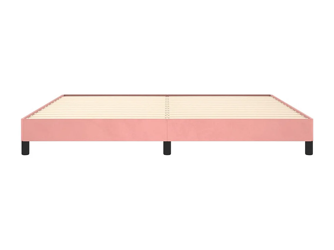 Lit double | Lit adulte | Cadre de lit rose 200x200 cm velours