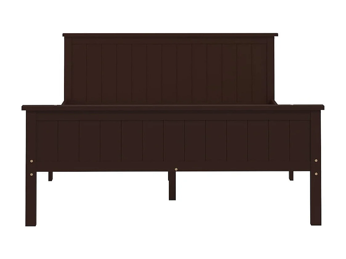 Lit simple | Lit adulte, enfant | Cadre de lit marron foncé pin massif 120x200 cm