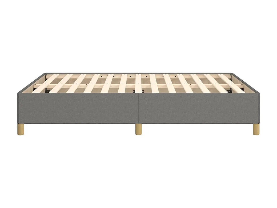 Lit double | Lit adulte | Cadre de lit gris foncé 140x200 cm tissu