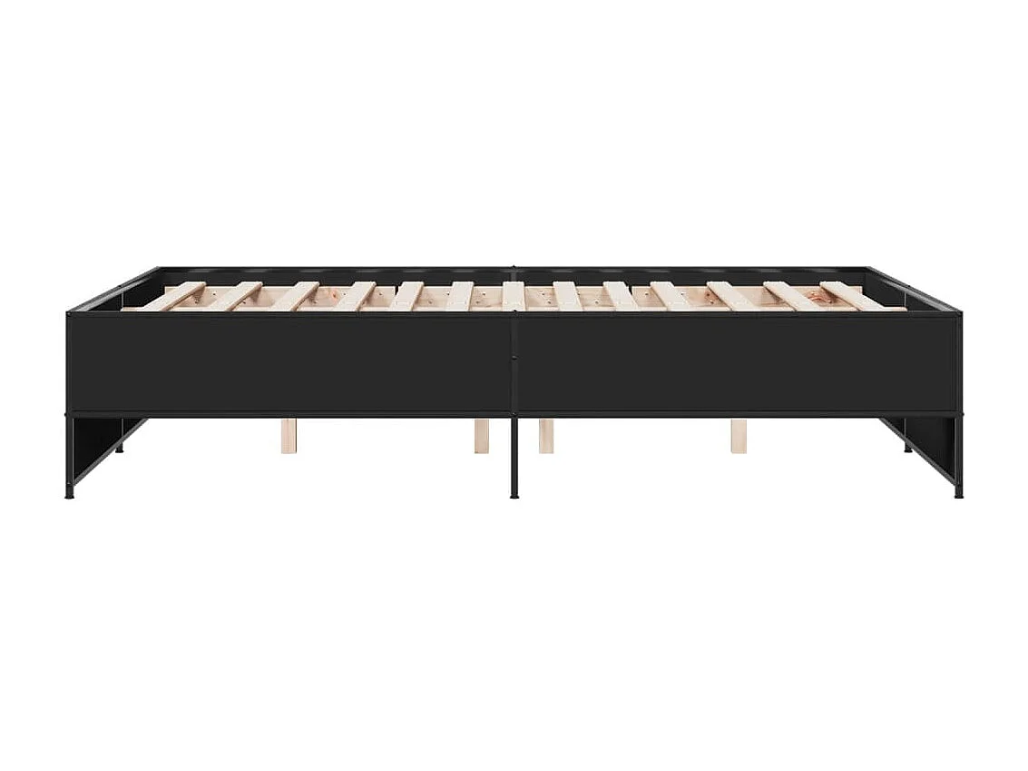 Lit simple | Lit adulte, enfant | Cadre de lit noir 120x190 cm