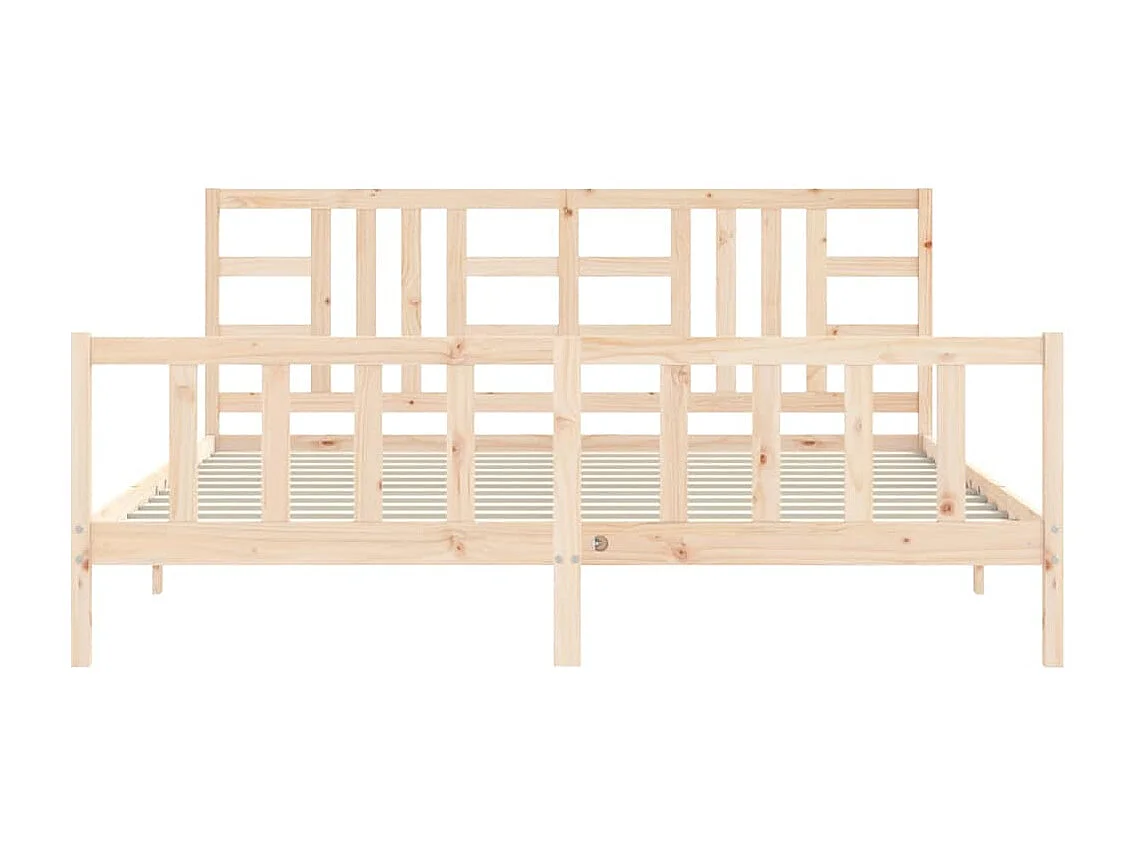 Lit double | Lit adulte | Cadre de lit 200x200 cm bois massif de pin