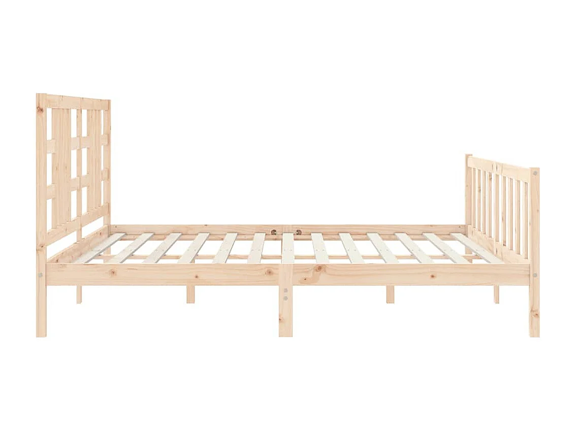 Lit double | Lit adulte | Cadre de lit 200x200 cm bois massif de pin