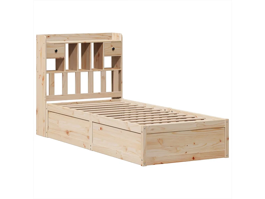 Letto per adulti | Letto singolo | Giroletto senza Materasso 100x200 cm in Legno Massello di Pino