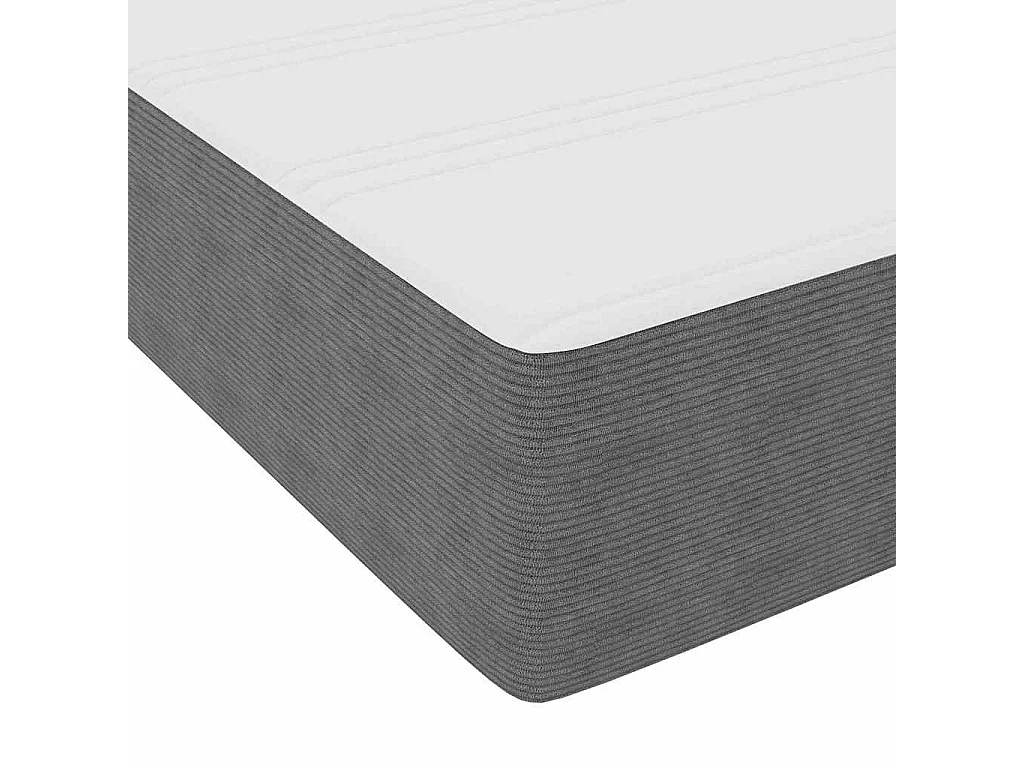 Lit simple | Lit adulte, enfant | Cadre de lit Gris clair 80x200 cm Tissu en velours côtelé