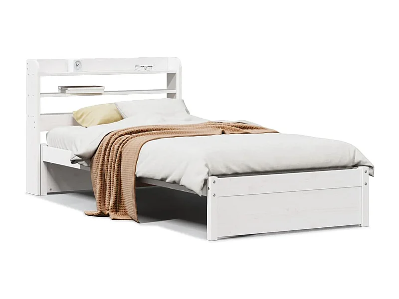 Letto per adulti | Letto singolo | Giroletto con Testiera senza Materasso Bianco 100x200 cm