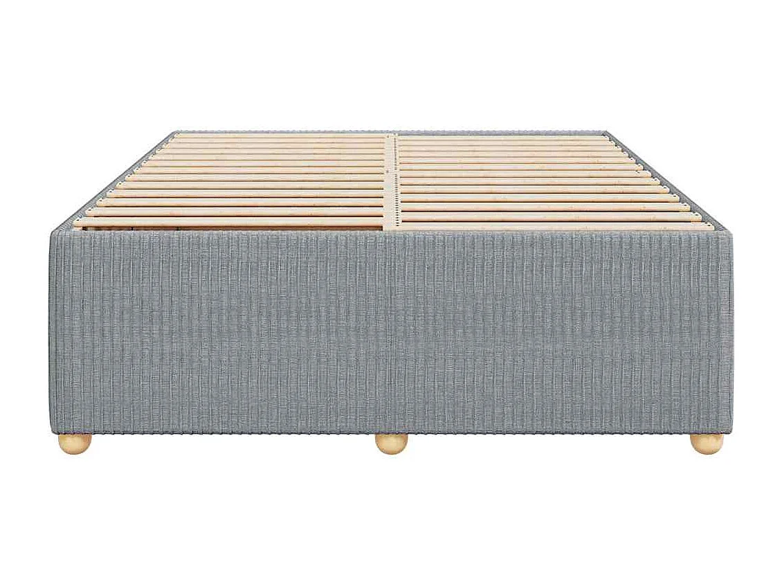 Lit double | Lit adulte | Cadre de lit gris clair 140x190 cm tissu