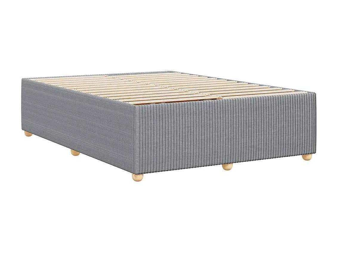 Lit double | Lit adulte | Cadre de lit gris clair 140x190 cm tissu