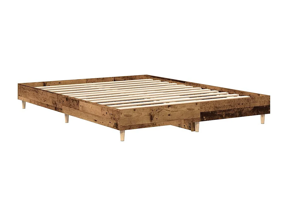 Letto per adulti | Letto matrimoniale | Giroletto senza Materasso Legno Antico 150x200 cm in Truciolato