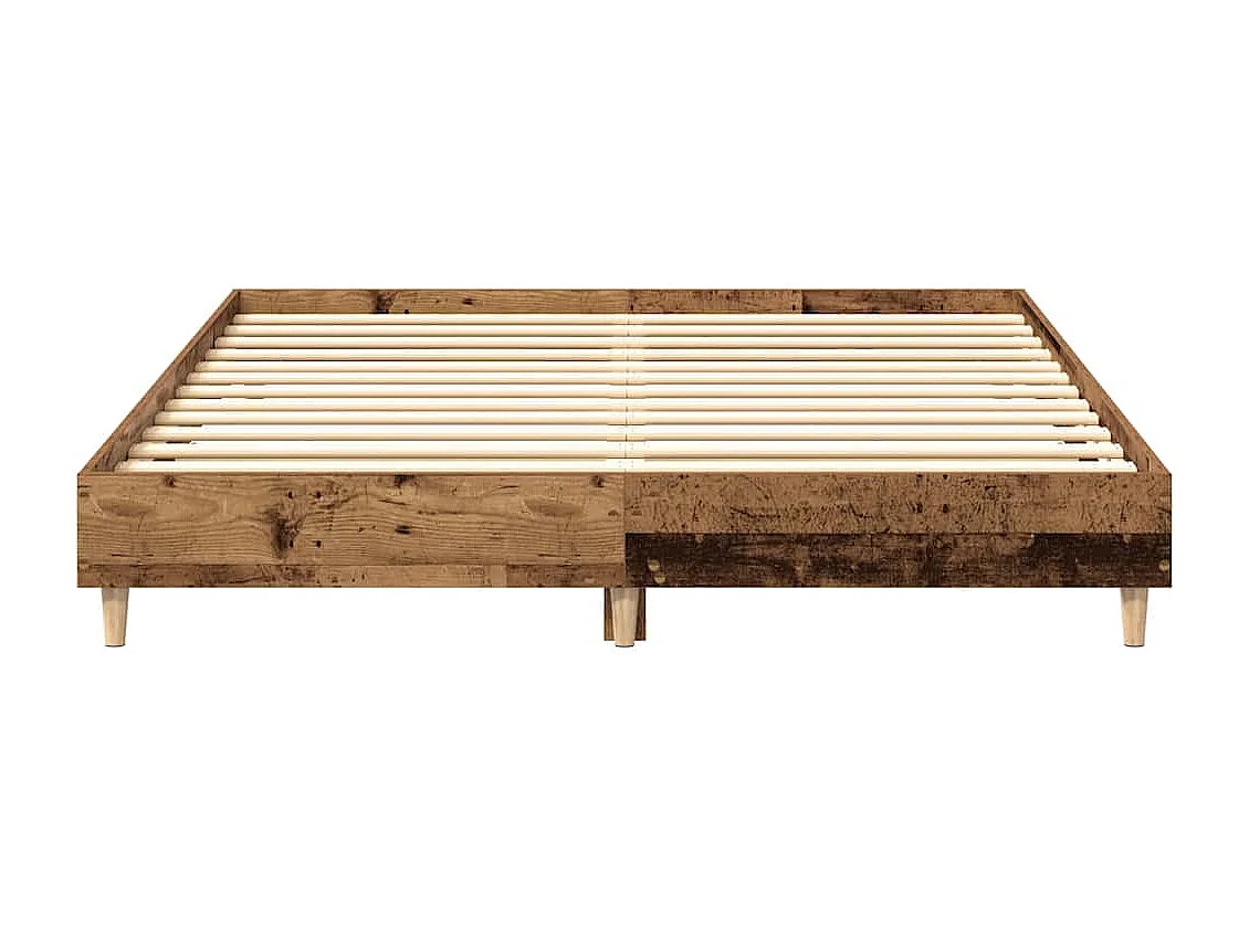 Letto per adulti | Letto matrimoniale | Giroletto senza Materasso Legno Antico 150x200 cm in Truciolato