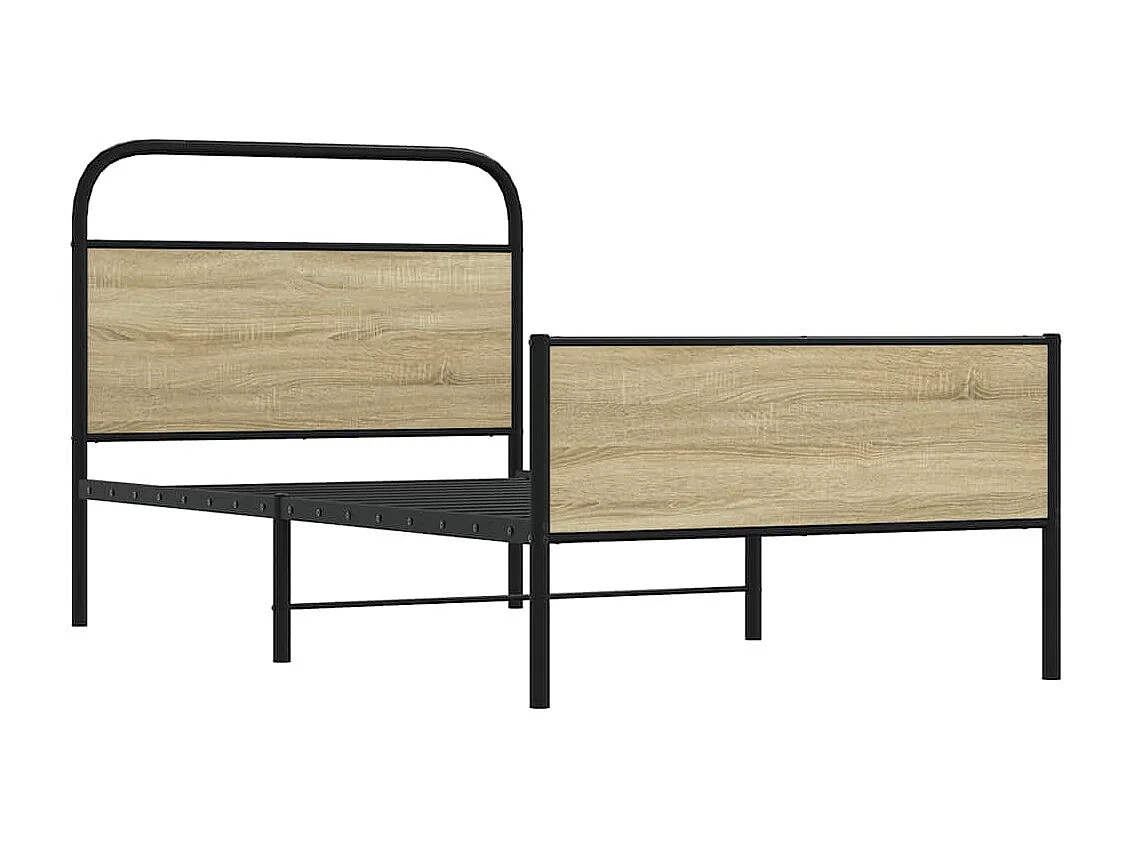 Letto per adulti | Letto singolo | Giroletto senza Materasso Rovere Sonoma 100x190cm in Truciolato