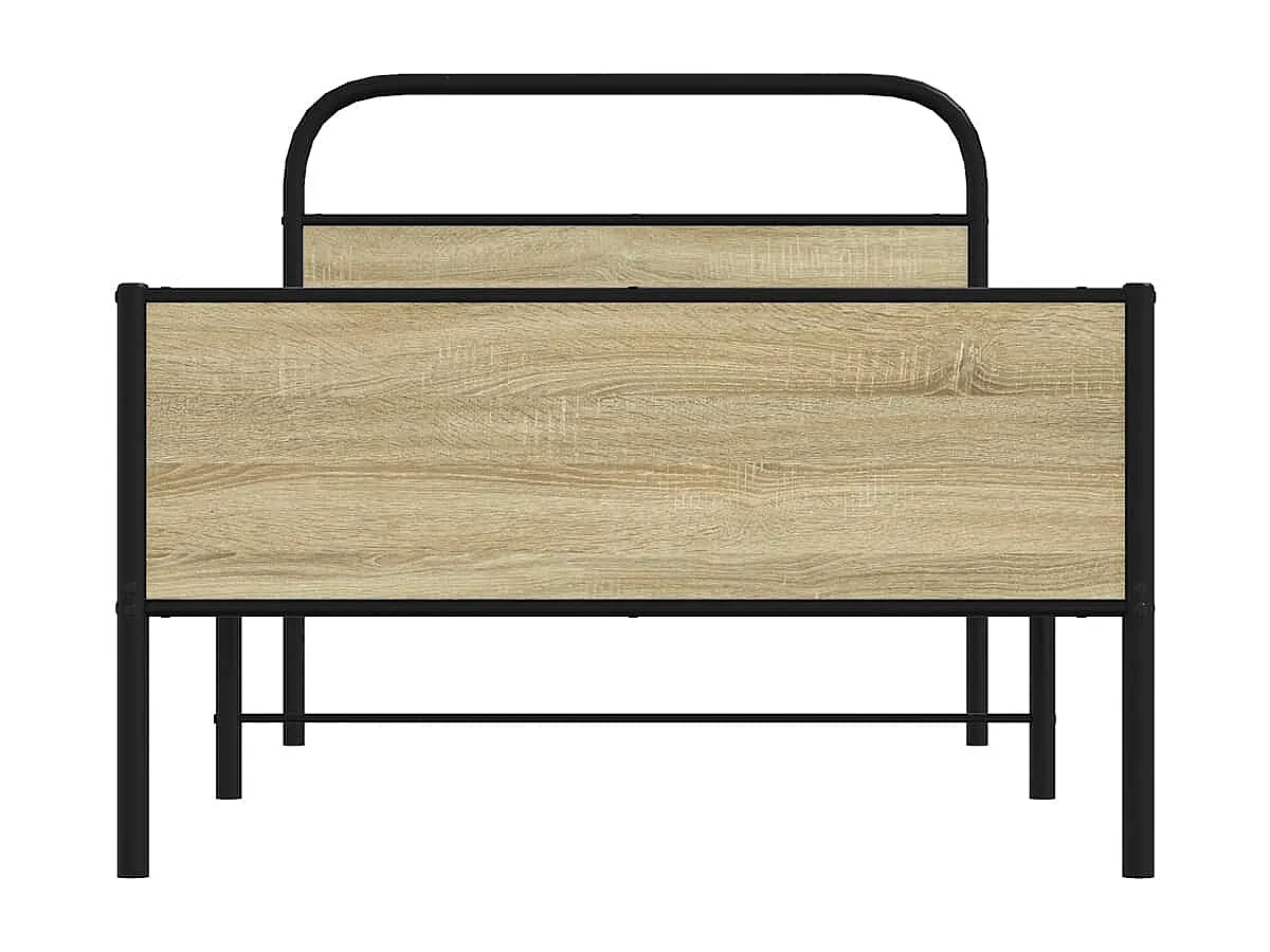 Letto per adulti | Letto singolo | Giroletto senza Materasso Rovere Sonoma 100x190cm in Truciolato