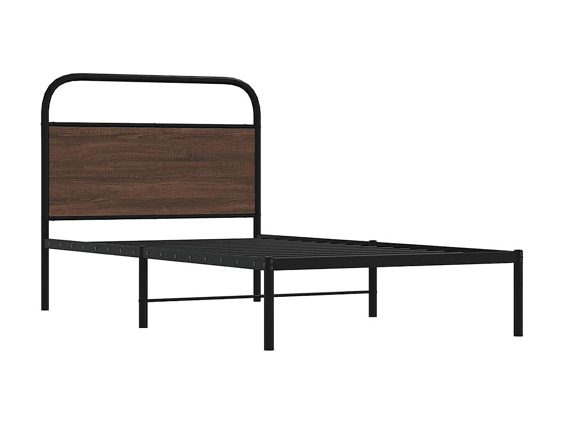 Letto per adulti | Letto singolo | Giroletto senza Materasso Rovere Marrone 90x190cm in Truciolato