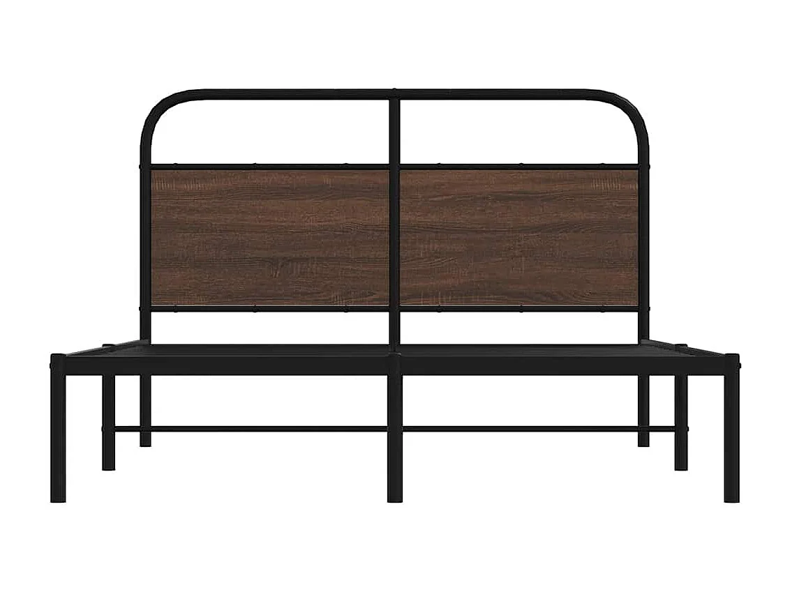 Letto per adulti | Letto singolo | Giroletto senza Materasso Rovere Marrone 120x190 cm Truciolato