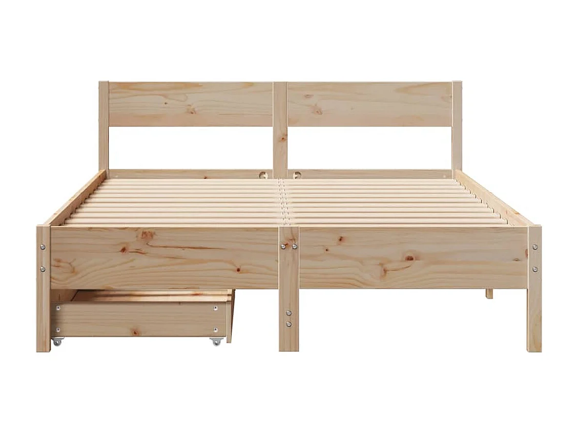 Lit simple | Lit adulte, enfant | Cadre de lit 120x200 cm bois de pin massif