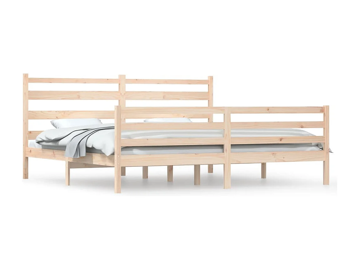 Lit double | Lit adulte | Cadre de lit bois massif de pin 200x200 cm
